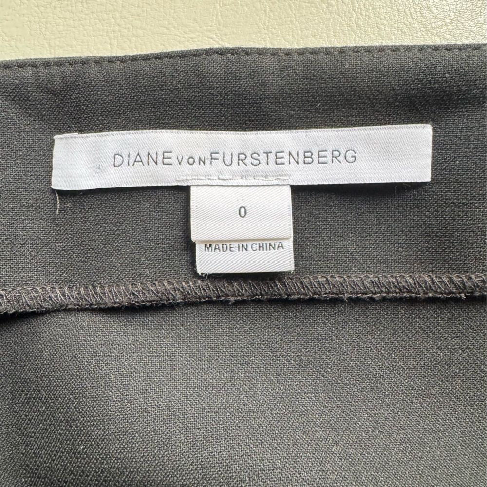 Diane Von Furstenberg Skirt Size 0 Authentic Black Stretch Pencil Knee Length - Picture 9 of 16